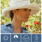Women's Cotton Hat with Inner Drawstring and Upf 50+ Rating