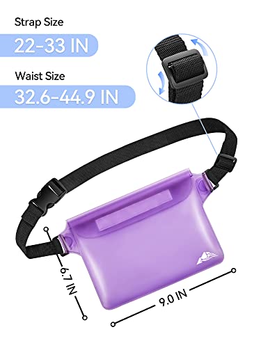 2 Pack Waterproof Fanny Pack Pouch Dry Bag for Phone Passport Purse