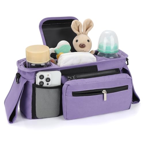 Universal Stroller Organizer with Insulated Cup Holder