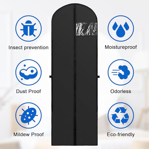 70" Long Garment Bags for Travel Dress (2 Count)