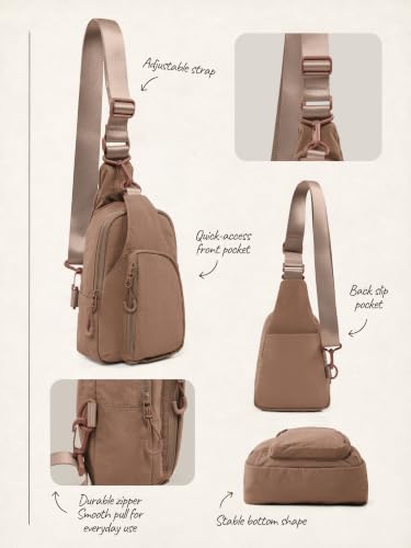 Sling Bag with Adjustable Straps Crossbody Chest Bag Lightweight Small Backpack for Casual Outdoor Traveling Hiking
