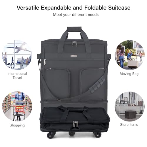 Expandable Collapsible Luggage with Wheels