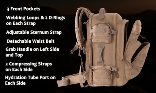 Large Tactical Backpack Bag For Hiking
