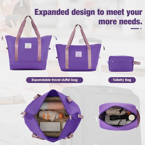 Softside Luggage Set Lightweight 3 Piece Suitcase with Duffel Bag (3 Count)