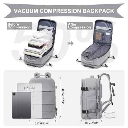 Vacuum Backpack Travel with Pump
