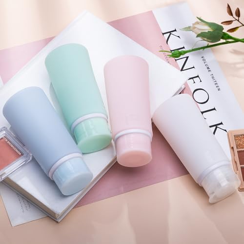 TakeToday Travel Bottles for Toiletries 3.4oz 4 Pack (4 Count)