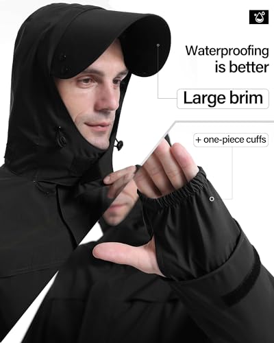 Rain Suit Waterproof Breathable Lightweight 2 (2 Count)