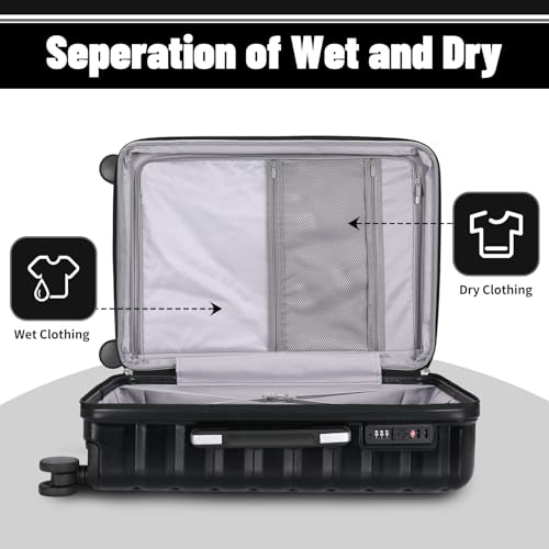 3 Piece Hardshell Travel Luggage Set (3 Count)