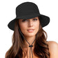 Waterproof Bucket Hats for Woman UPF 50+ Sun Hat Black