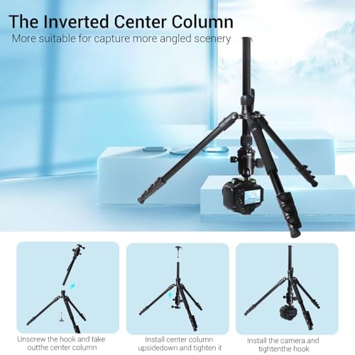 71" Camera Lightweight Foldable Aluminum Tripod & Monopod with 360° Ball Head Payload 33lbs