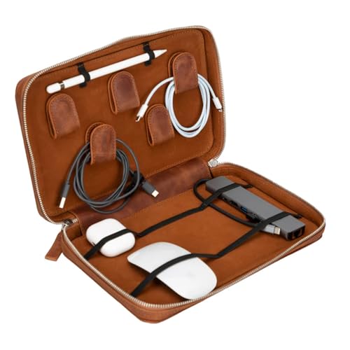 Medicine Handmade Leather Cable Organizer Bag