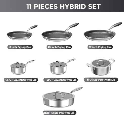 11 Pcs Pots and Pans Set (11 Count)
