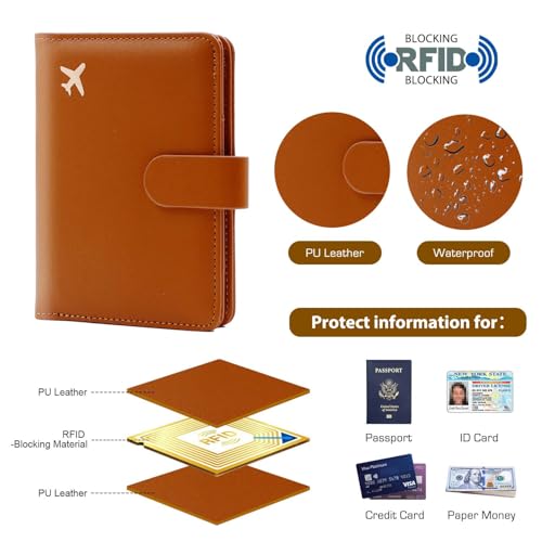 Premium Leather Passport Holder Covers Case