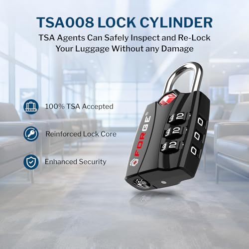 Open Alert TSA Approved Luggage Locks (6 Count)