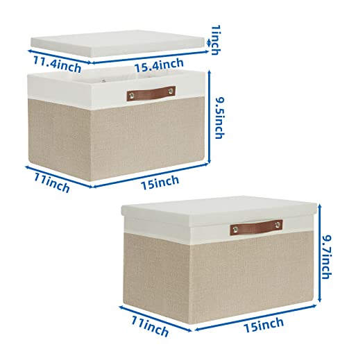 Foldable Storage Bins with Lids (2 Count)