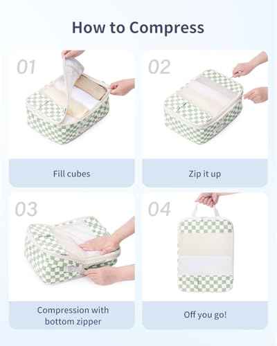 5 Set Compression Packing Cubes for Travel