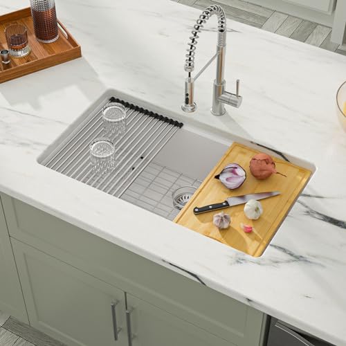32 Inch Granite Composite White Kitchen Sink