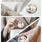 Pill Box 3 Compartment Portable Travel Medicine Box with Mirror