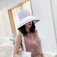 Women Floral Reversible Wide Brim Sun Hats Summer UV Protection Hiking Fishing Hat Wired Edge Beach Garden Lawn Work Cap Chin Strap
