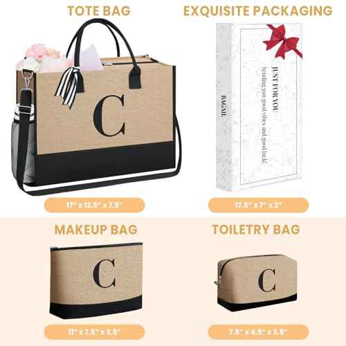 Initial Tote Bag