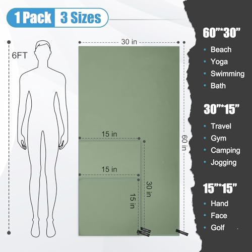 Quick Dry Travel Towel (3 Count)