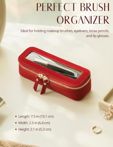 Clear Makeup Bag Travel Cosmetic Case Clear Toiletry Bag with Zipper Traveling Make Up Case Makeup Brush
