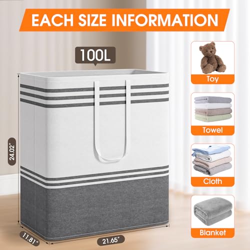 4 Pack Large Laundry Baskets (4 Count)