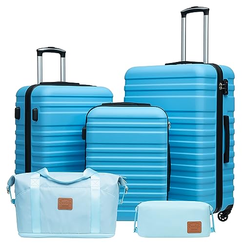 Luggage Set Hardside Suitcase (5 Count)