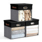 11x11 Inch Ultra Thick Fabric Storage Bins with Lids & Windows (3 Count)