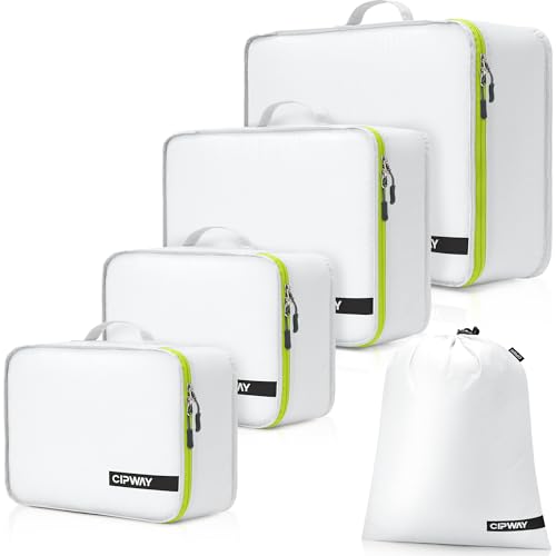 5 Set Packing Cubes for Travel White