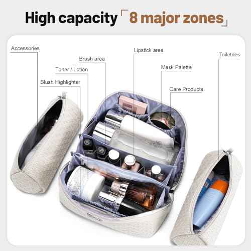 Travel Makeup Bag Cosmetic Bags for Women (3 Count)