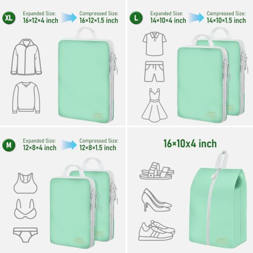6 Set Compression Packing Cubes