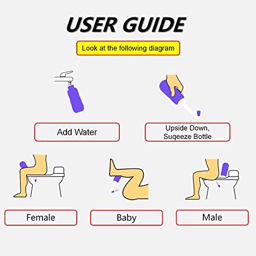 2PCS Pack 2in1 Vaginal Douche Perineal Irrigation 650ML Portable Bidets + Pocket Bidet Pipe