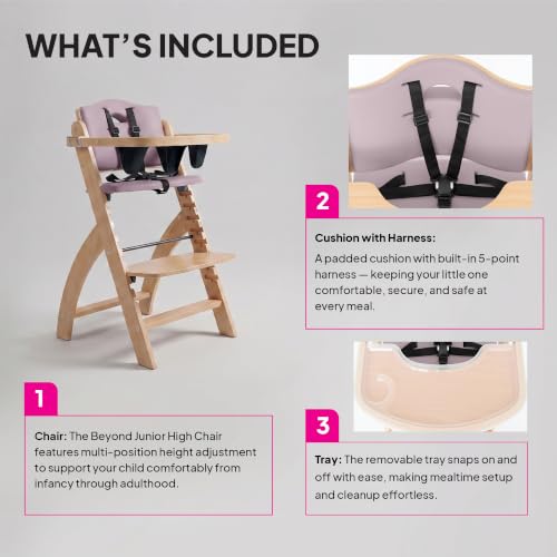 Beyond Junior Convertible Wooden High Chair with Removable Tray