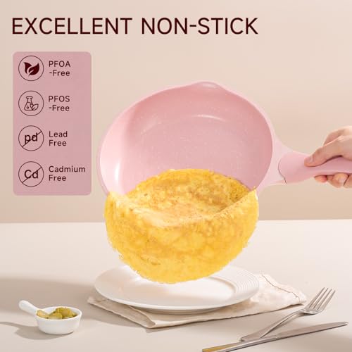 Pink Pots and Pans Set Nonstick 23pcs