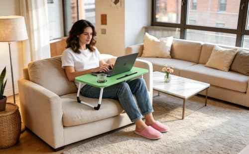 Lap Laptop Desk with Storage Drawer