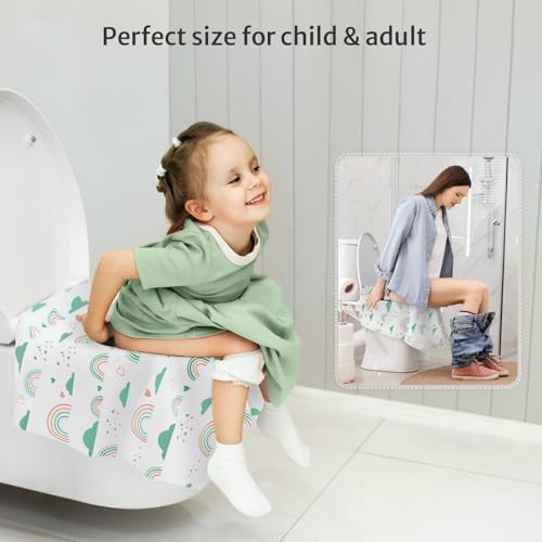 30 Pcs Toilet Seat Covers Disposable for Toddlers & Adults (30 Count)