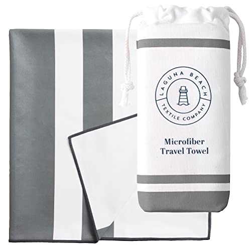 Gray Microfiber Beach Towel by Laguna Beach Textile Co