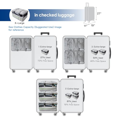 Stow-N-Go Hanging Travel Shelves, Packing Organizer for Luggage. Carry on Closet for Suitcase. Expandable Packing Cube. Travel Essentials. (Light Gray - XL, XL = (L) 17.7" x (W) 11.8")
