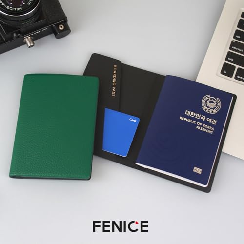 Classic Passport Cover Holder Wallet Case for Travel Essential RFID Blocking Vegan Leather Waterproof