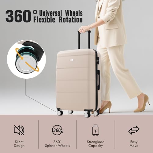 Luggage Sets of 3 Piece Carry on Suitcase Airline Approved (3 Count)