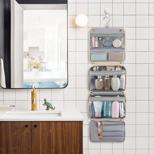 Hanging Travel Toiletry Bag for Women Vegan Leather