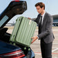 24 Inch Checked Luggage PC Hard Shell luggage Top Opening Aluminum Frame Travel Luggage Suitcases with Wheels for Woman Men