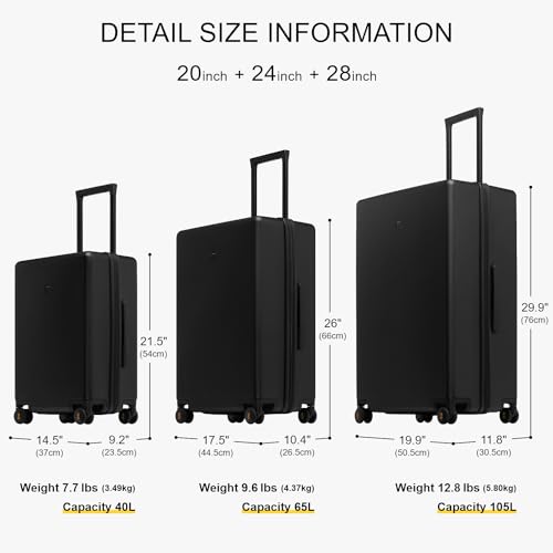 Elegance Matte Luggage Set