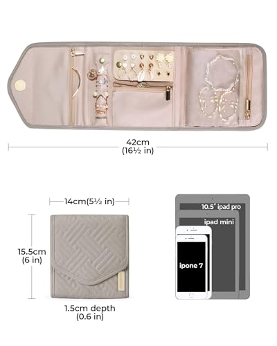 Travel Jewelry Organizer Case Foldable Jewelry Roll