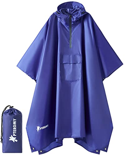Hooded Rain Poncho for Adults
