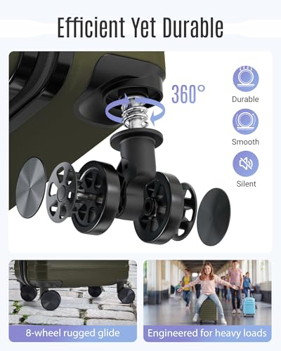 Luggage Sets 3 Pcs Suitcase with Wheels