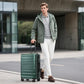 24 Inch Luggage TSA Approved Hardshell Suitcases with Spinner Wheels Durable PC+ABS Medium Checked Travel Luggage for Women Men Green