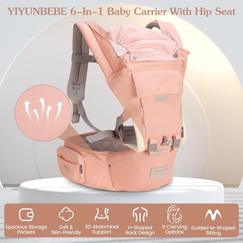 Baby Carrier Newborn to Toddler Baby Carriers with Seat Infant Baby Holder Backpack Baby Carriers Front and Back for Carrying and Hiking