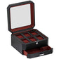 6 Slot Leather Watch Box with Valet Drawer
